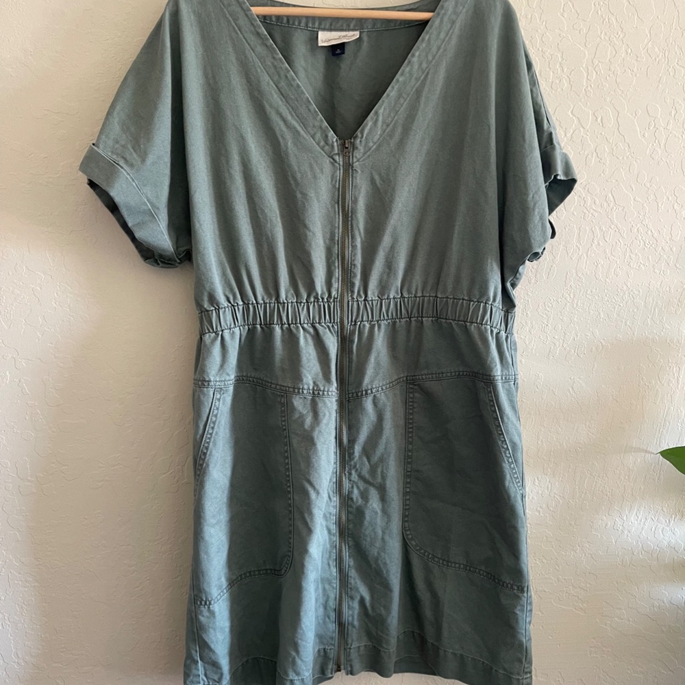 Universal Thread Green Zip Utility Mini Dress Wit… - image 5